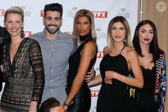 Lucie Mariotti (la Love Coach), Matthieu Lacroix, Mélanie Dédigama, Sarah Lopez, Jelena - Photocall à l'occasion du lancement de la 4ème saison de l'émission de télé-réalité "La Villa des Coeurs Brisés" à la Tour TF1 à Boulogne-Billancourt, le 3 décembre 2018. © CVS/Bestimage