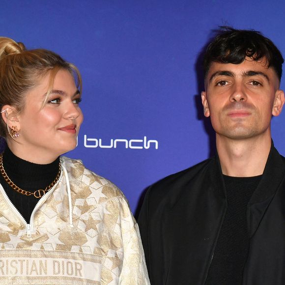 Louane et son compagnon Florian Rossi  - Avant Première de " Belle " film animé japonais au Grand Rex à Paris le 6 décembre 2021 . © Veeren / Bestimage