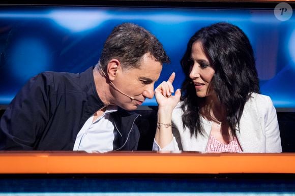 Exclusif - Fabienne Carat, Laurent Luyat lors de l'enregistrement de l'émission "100% logique" présentée par C. Feraud et qui sera diffusée le 11 octobre 2025 au Studio du Lendit à Saint-Denis, France, le 8 mars 2025. © Cyril Moreau/Bestimage