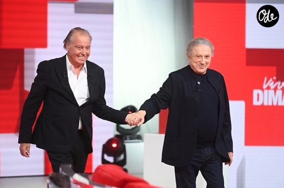 Exclusif - Michel Leeb et Michel Drucker - Enregistrement de l'émission Vivement dimanche au studio Rive gauche, presentée par Michel Drucker . Diffusion sur France 3 le 25/10/2026. © Guillaume Gaffiot / Bestimage