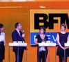 Autre départ sur BFMTV ! Christophe Delay va quitter la chaine d'informations en continu après 18 ans de bons et loyaux services.
Jean-Baptiste Boursier,Apolline de Malherbe, Christophe Delay, Ruth Elkrief, Lucie Nuttin et François Lenglet - Conférence de presse du groupe NextRadioTV qui regroupe BFM TV et RMC à Paris