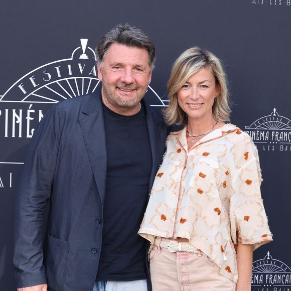 Exclusif - Philippe Lellouche et sa compagne Vanessa Boisjean - Photocall lors de la 3ème édition du Festival du Cinéma Français et de la Gastronomie d'Aix-les-Bains. Le 5 juin 2024
© Denis Guignebourg / Bestimage