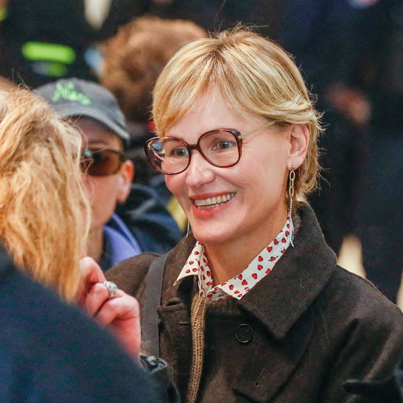 Judith Godrèche arrive au tribunal - Le réalisateur Christophe Ruggia, poursuivi pour agressions sexuelles envers la comédienne Adèle Haenel, condamné à deux de prison ferme avec port de bracelet électronique va faire appel de la décision, au tribunal judiciaire de Paris, France, le 3 février 2025. © Christophe Clovis/Bestimage