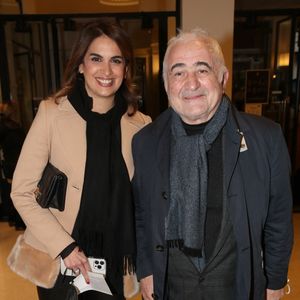 Exclusif - Le Chef Guy Savoy et sa compagne la journaliste Sonia Mabrouk - Laurent Gerra joue son spectacle "Sans Modération", Salle Pleyel à Paris le 09 janvier 2022 © Bertrand Rindoff Petroff / Bestimage
