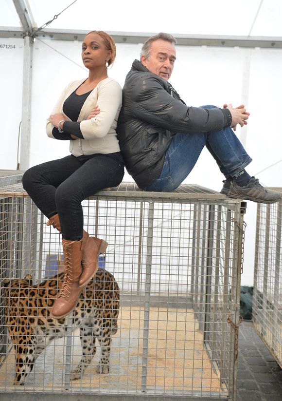 Exclusif - Thierry Le Portier, Monique Angeon (Félindra, Fort Boyard) - Rencontre avec le dresseur de fauves Thierry Le Portier lors du 6ème festival 2 Valenciennes, le 19 mars 2016. © Veeren/Bestimage
