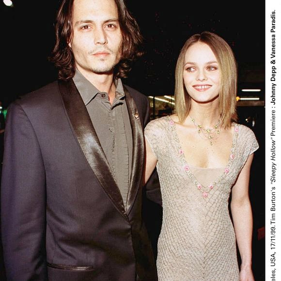 Johnny Depp et Vanessa Paradis. à la première du film "Sleepy Hollow" de Tim Burton. Los Angeles. © Bauer-Griffin/ABACA