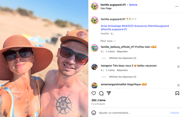 Roxanne Augoyard avec son compagnon sur Instagram.
Crédit : Instagram/famille.augoyard.tf1