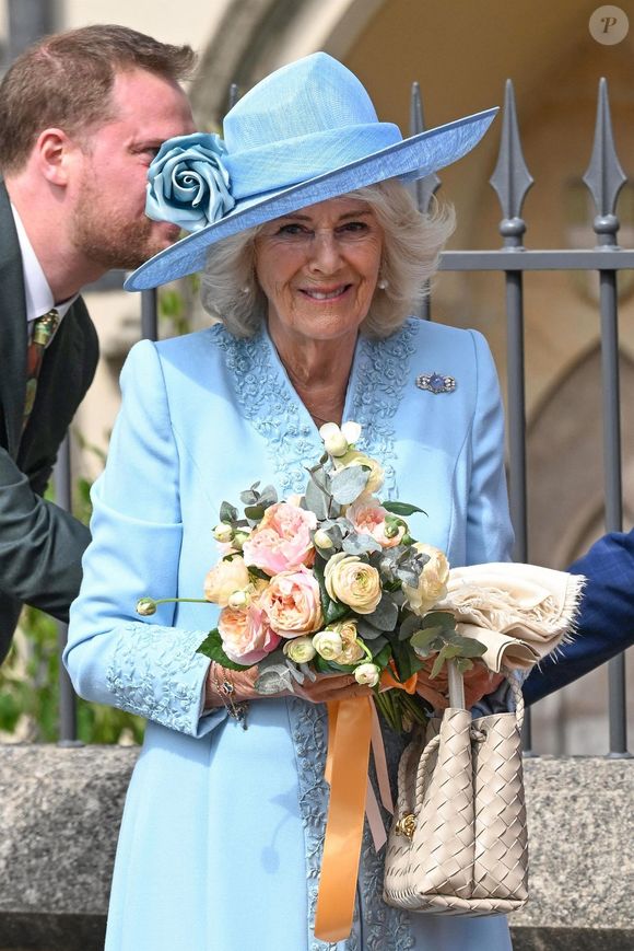 La reine Camilla a arboré un look splendide 

La Reine Camilla lors de la messe de Pâques à la chapelle St George au château de Windsor le 20 avril 2025



Pictured: Queen Camilla (Camilla Parker Bowles, reine consort d'Angleterre)
