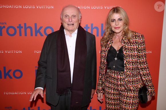 David Nahmad et sa femme Collette - Vernissage de l'Exposition Rétrospective consacrée au peintre américain Mark Rothko à la Fondation Louis Vuitton. Paris, France, le 17 Octobre 2023. © Bertrand Rindoff / Bestimage