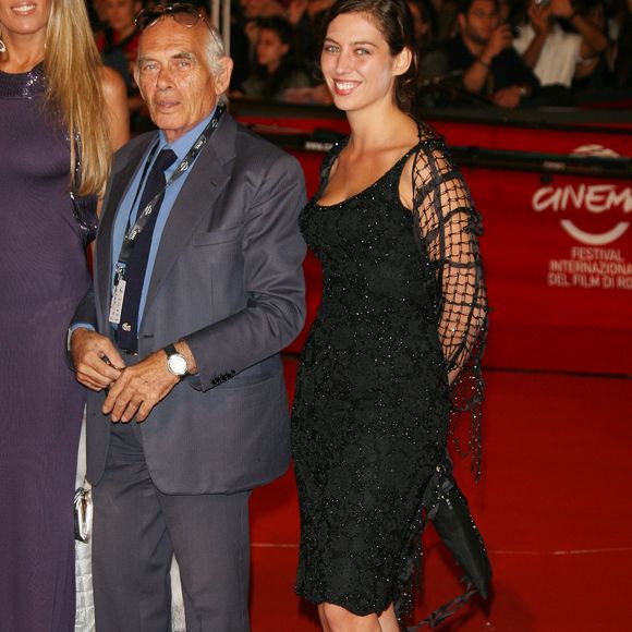 Archives - Pasquale Squitieri et sa fille Claudia sur le tapis rouge du Festival International du Film de Rome. Le 22 octobre 2010. Agence / Bestimage