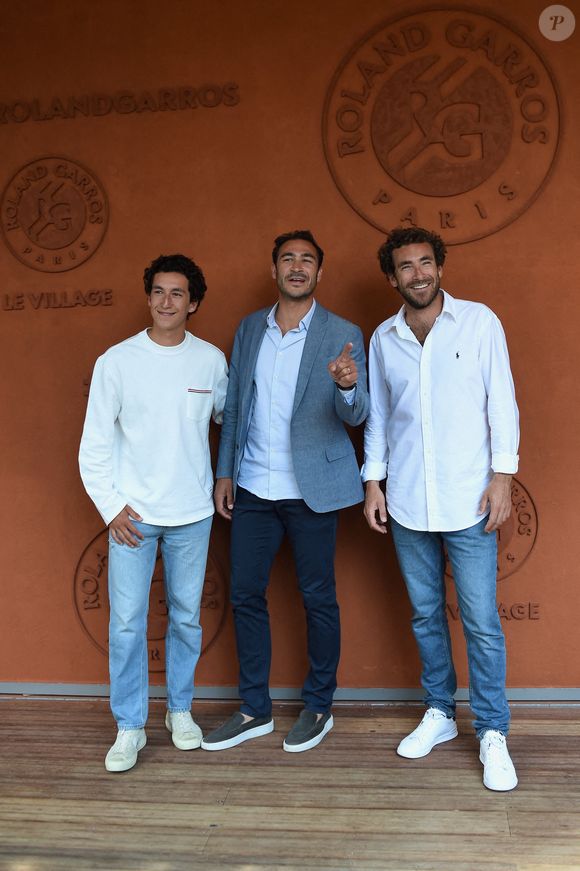 Raphael Kretz, Valentin Kretz et Martin Kretz assistent aux Internationaux de France à Roland Garros à Paris, France. Photo ABACAPRESS.COM