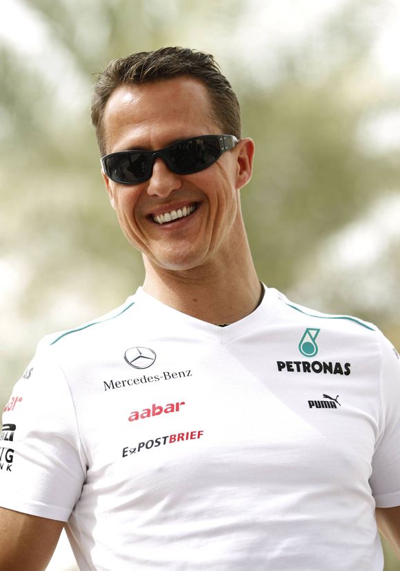 Sa famille espère que cette naissance lui donne de l’espoir et du courage pour se battre pour améliorer son état de santé

Archives - Michael Schumacher lors du Grand Prix de Formule 1 de Manama au Bahrein. Le 19 avril 2012. GTRES / BESTIMAGE