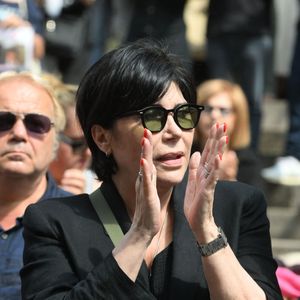 Liane Foly - Obsèques de la chanteuse et pianiste française Marie-Paule Belle, en l'église Saint-Roch à Paris le 3 aout 2026. © Agence / Bestimage