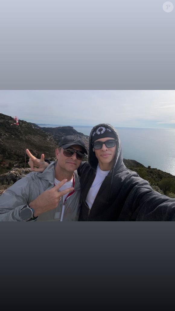 David Hallyday avec son fils Cameron Smet, le 15 février 2026.