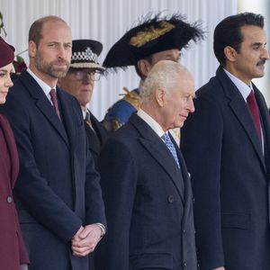 "The Times" révèle qu'elle note désormais tous les instants passés avec ses enfants qui sont devenus encore plus qu'avant sa priorité
Le prince William, prince de Galles, et Catherine (Kate) Middleton, princesse de Galles, Le roi Charles III d'Angleterre, Tamim ben Hamad Al-Thani et sa femme Jawaher bint Hamad bin Suhaim Al-Thani - Cérémonie d'accueil pour la visite d'État de l'émir du Qatar à Londres, le 3 décembre 2024.