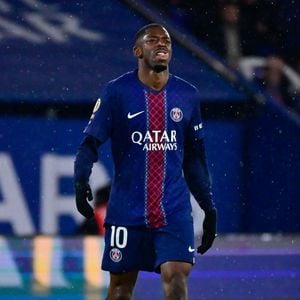 Ousmane DEMBELE ( 10 - PSG ) lors du match de Ligue 1 entre le Paris Saint Germain et Lille OSC au Parc Des Princes le 16 janvier 2026 à Paris, France. © Federico Pestelini/PsnewZ/Bestimage