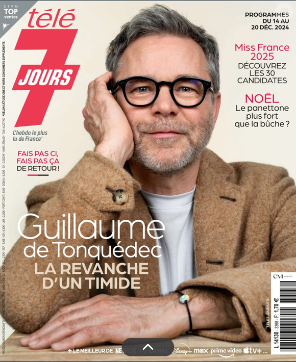 Couverture du magazine Télé 7 Jours paru le lundi 9 décembre 2024.