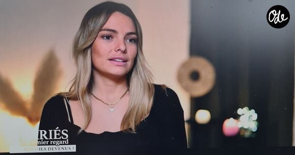 Un premier aperçu tout en douceur où l'on devine le visage du nourrisson coiffé d'un petit bonnet blanc, blotti dans une couverture en laine bouclée à côté d'une peluche en forme de cygne.

Ophélie, candidate de Mariés au premier regard sur M6.
Crédit : Mariés au premier regard/M6