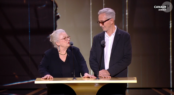Plus de quatre mois après la perte soudaine de Michel Blanc, sa compagne Ramatoulaye Diop présente aux César avec deux membres du Splendid : "J'arrive pas à m'y faire", capture d'écran Canal+.
