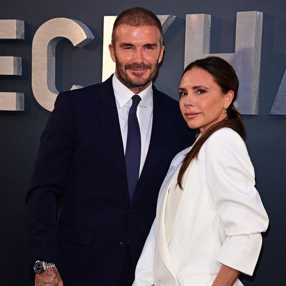 David Beckham et Victoria Beckham à l'avant-première de la série Beckham de Netflix à Londres le 3 octobre 2023. AGENCE / BESTIMAGE
