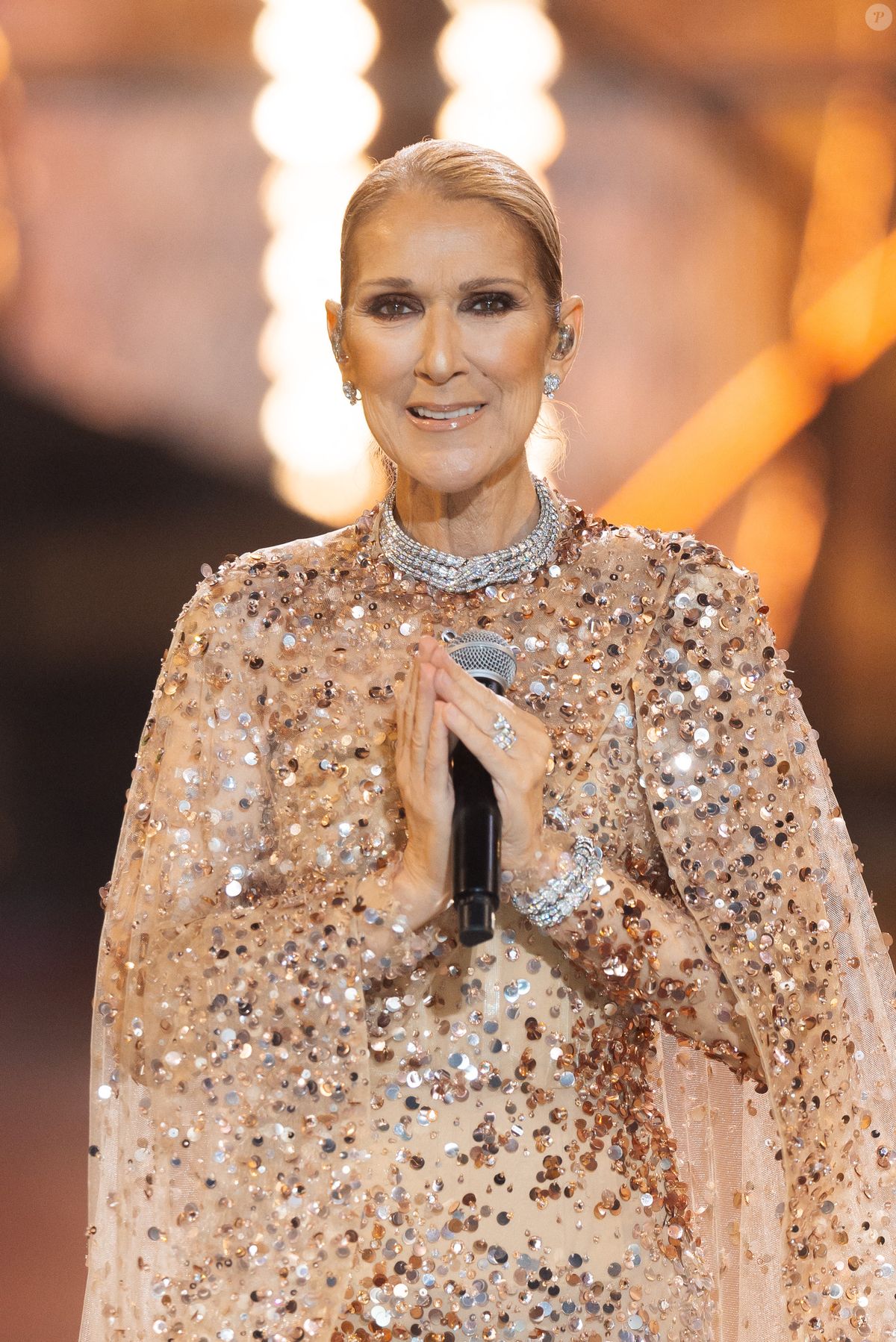 Photo Concert de Céline Dion au défilé anniversaire Elie Saab "1001 Seasons of Elie Saab" à l