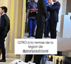 Le chien de Jean-Paul Rouve présent à sa décoration pour la légion d'honneur à l'Elysée.
