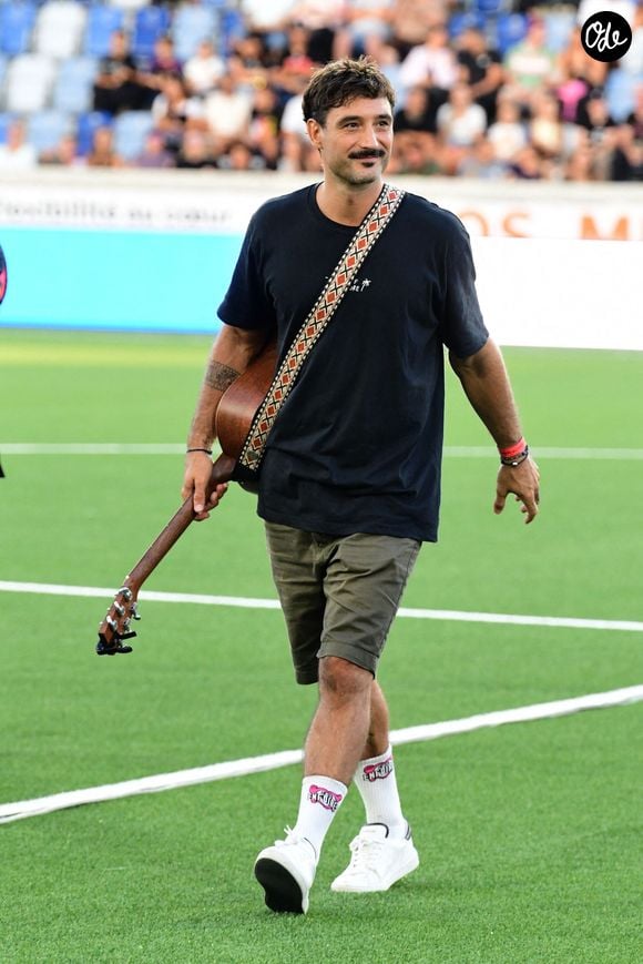 Jérémy Frerot - Les célébrités participent au match caritatif "Charity All Stars" au profit des associations "Zoé4life" et "Princesse Margot" au stade de la Tuilière à Lausanne (Suisse), le 5 septembre 2026. Ce soir-là, 140.000 euros ont été récoltés au profit de ces oeuvres de charité. © Romain Doucelin / Bestimage
