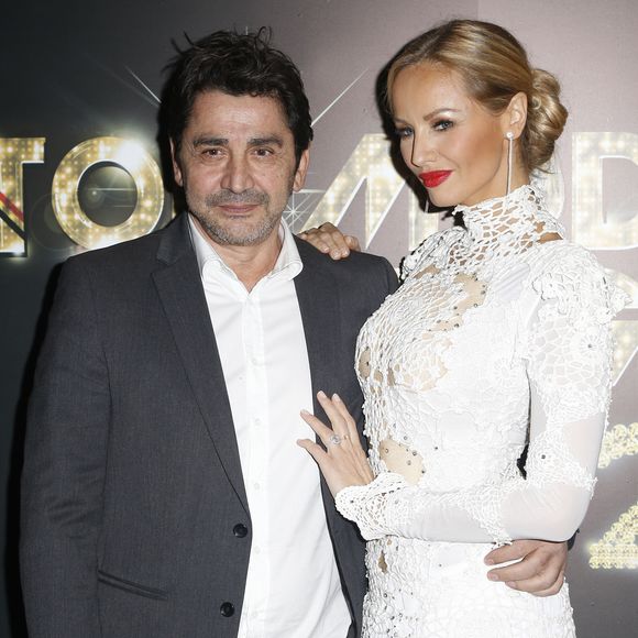 Exclusif - Adriana Karembeu et son compagnon Andre (Aram) Ohanian lors de la finale du Top Model Belgium a Mons en Belgique le 8 decembre 2013. VEEREN / BESTIMAGE
