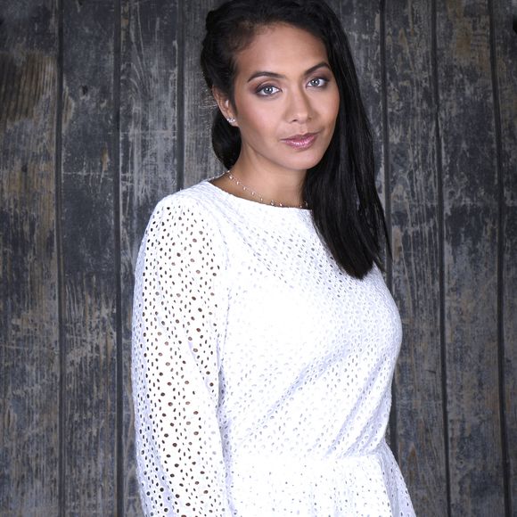 Portrait de Vaimalama Chaves (Miss France 2019) lors de l'enregistrement de l'émission Chez Jordan à Paris le 22 avril 2022.

© Cédric Perrin / Bestimage