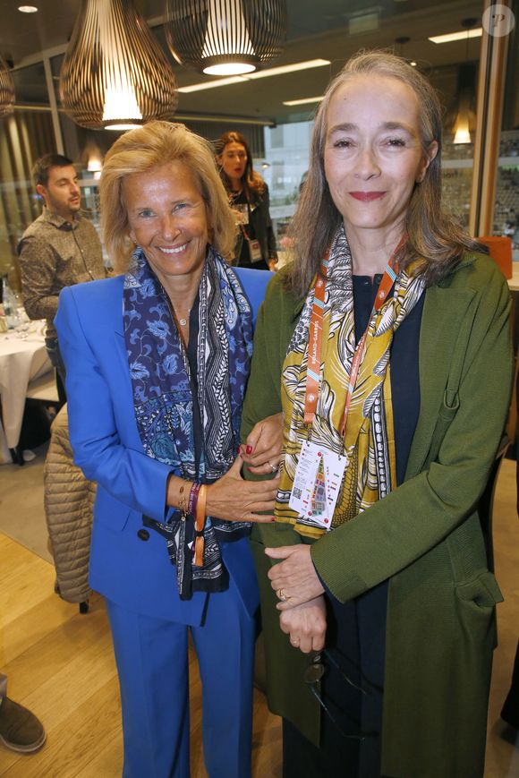 Exclusif - Iris Knobloch (Présidente du Festival de Cannes) et Delphine Ernotte-Cunci (Présidente de France TV) - Déjeuner dans la loge de France TV lors des Internationaux de France de Tennis de Roland Garros 2024 - Jour 4 à Paris le 29 Mai 2024. 
© Bertrand Rindoff / Bestimage