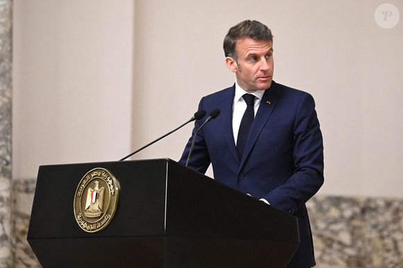 Le président égyptien Abdel Fattah al-Sisi et le président français Emmanuel Macron lors d'une conférence de presse au palais présidentiel du Caire, le 7 avril 2025. Jeanne Accorsini/Pool/Bestimage