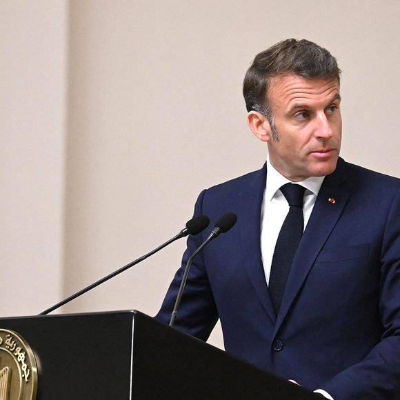 Le président égyptien Abdel Fattah al-Sisi et le président français Emmanuel Macron lors d'une conférence de presse au palais présidentiel du Caire, le 7 avril 2025. Jeanne Accorsini/Pool/Bestimage
