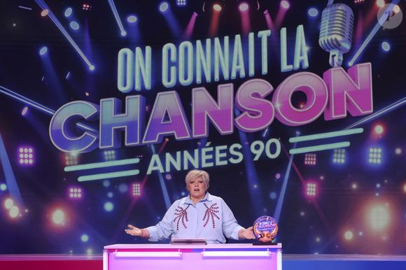 Exclusif - Laurence Boccolini, lors de l'enregistrement de l'émission "On Connait La Chanson Années 90", présentée par L.Boccolini et diffusée le 19 mai 2026 sur W9, à Paris, France, le 8 avril 2026. © Jack Tribeca/Bestimage