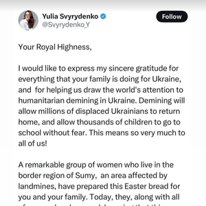 Ce dessert a une forte valeur symbolique, car il est fabriqué avec de la farine issue de champs déminés.

Capture Instagram Meghan Markle