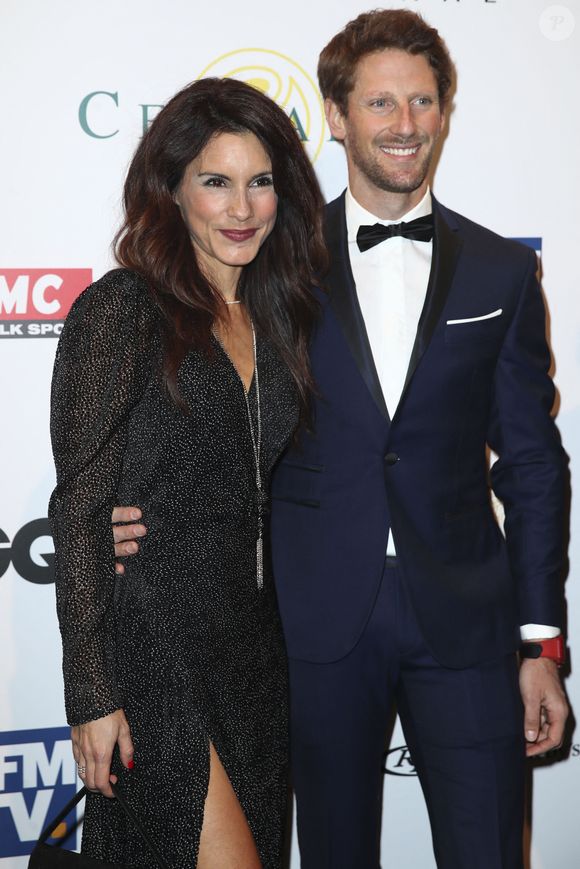 Romain Grosjean et sa femme Marion Jolles au festival international de l'automobile à Paris le 28 janvier 2020. © Gwendoline Le Goff / Panoramic / Bestimage