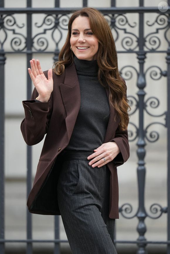 Catherine (Kate) Middleton, princesse de Galles, lance un nouveau projet de la "Royal Foundation Centre for Early Childhood" visant à soutenir les jeunes enfants dans le développement de compétences sociales à Londres, Royaume Uni, le 4 février 2025. © Julien Burton/Bestimage