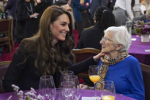 Le prince William, prince de Galles, et Catherine (Kate) Middleton, princesse de Galles, assistent à une cérémonie de commémoration des 80 ans de la libération du camp de concentration d'Auschwitz-Birkenau au Guildhall à Londres, le 26 janvier 2025.