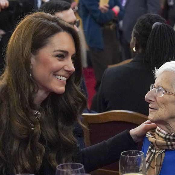 Le prince William, prince de Galles, et Catherine (Kate) Middleton, princesse de Galles, assistent à une cérémonie de commémoration des 80 ans de la libération du camp de concentration d'Auschwitz-Birkenau au Guildhall à Londres, le 26 janvier 2025.