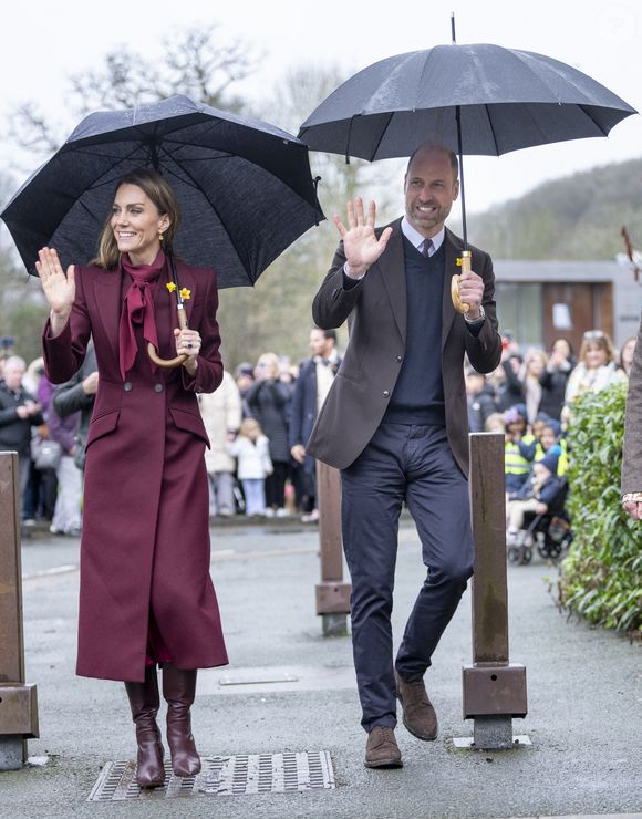 Le Prince William, le Prince de Galles, et Catherine, la Princesse de Galles, visitent Powys, à l'occasion de la fête de la Saint Davids. Photo par GOFF  / BESTIMAGE