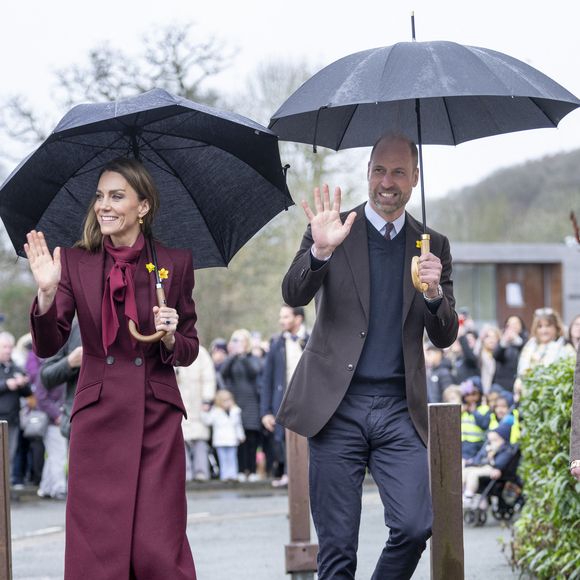 Le Prince William, le Prince de Galles, et Catherine, la Princesse de Galles, visitent Powys, à l'occasion de la fête de la Saint Davids. Photo par GOFF  / BESTIMAGE