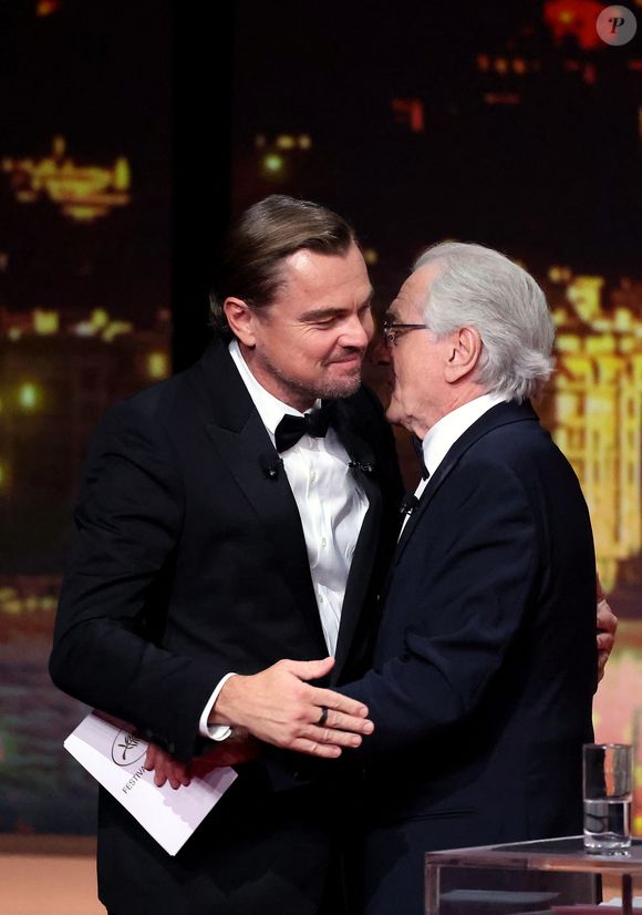 Leonardo DiCaprio, Robert De Niro (Palme d'Or d'honneur) - Cérémonie d'ouverture du 78ème Festival International du Film de Cannes, au Palais des Festivals à Cannes. Le 13 mai 2025.
© Borde-Jacovides-Moreau / Bestimage