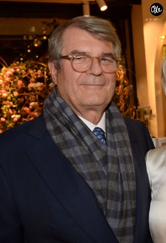 Exclusif - Olivier Bouygues et sa femme - Inauguration du concept-store inédit, le 86 Champs Elysées, de l’association du chef pâtissier Pierre Hermé et la marque de produits cosmétiques l'Occitane à Paris, France, le 15 janvier 2018. © Rachid Bellak/Bestimage