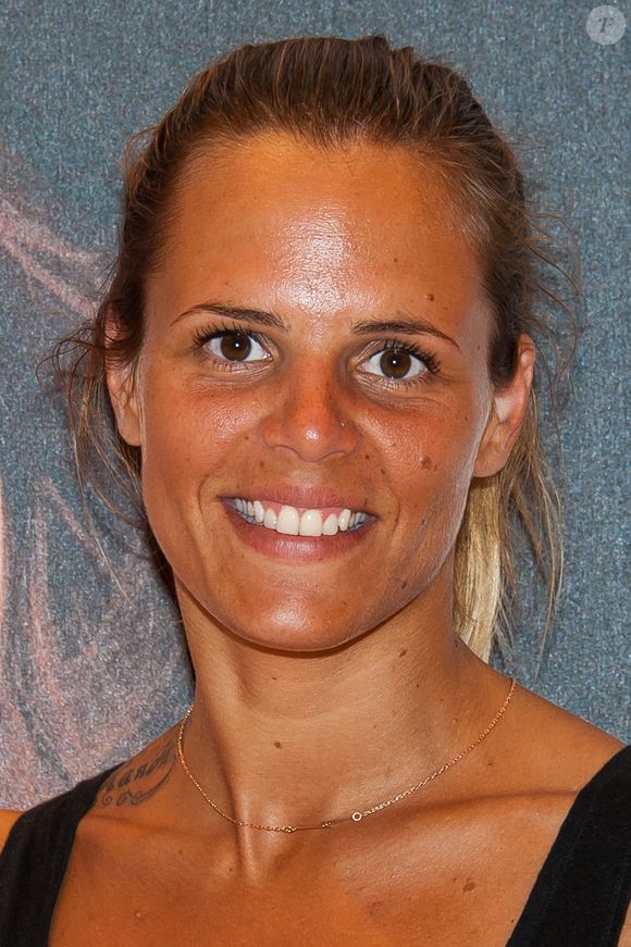 Laure Manaudou présente sa nouvelle marque de maillots de bain 'Laure Manaudou Design' (aussi appelée LM Design) en partenariat avec Topsec lors du Salon international du maillot de bain et de la lingerie Mode City Paris 2013 qui se tient à la Porte de Versailles, à Paris, en France, le 6 juillet 2013. Photo par ABACAPRESS.COM