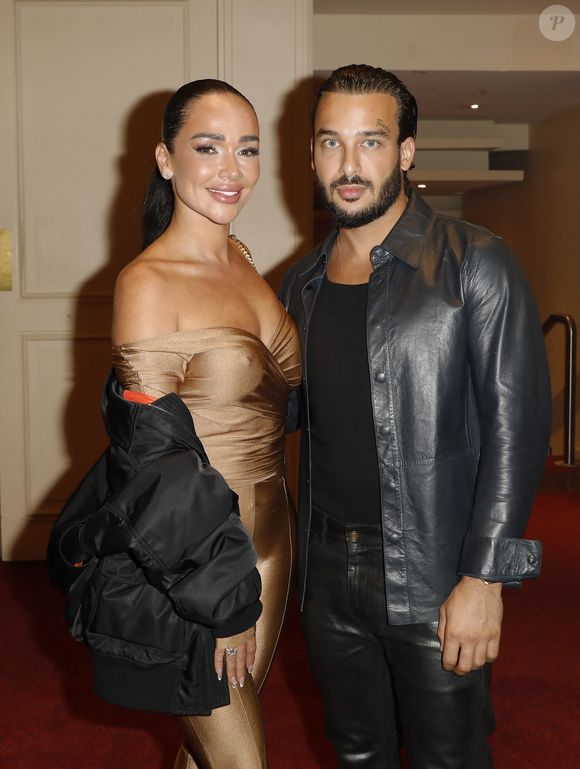 Exclusif - Jazz Correia et son mari Laurent Correia - Cocktail de la soirée de Magali Berdah au théâtre Mogador à Paris le 8 octobre 2024. © Marc Ausset-Lacroix/Christophe Clovis/Bestimage