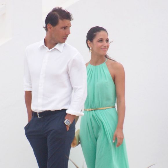 Rafael Nadal et sa petite amie Xisca Perello se rendent à un mariage à Formentera, le 19 juillet 2014