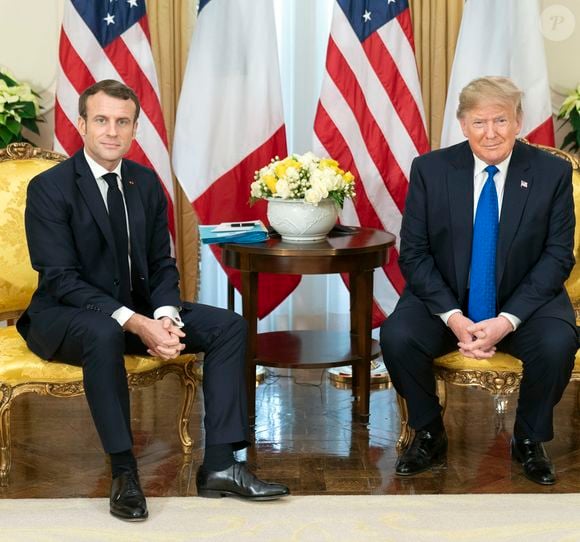 Le président Emmanuel Macron et le président Donald J. Trump - Sommet de l'Otan à Londres, le 3 décembre 2019.