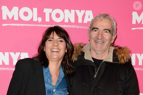 Estelle Denis et son compagnon Raymond Domenech - Avant-première du film "Moi, Tonya" au cinéma l'UGC Normandie à Paris le 15 janvier 2018. © Coadic Guirec/Bestimage