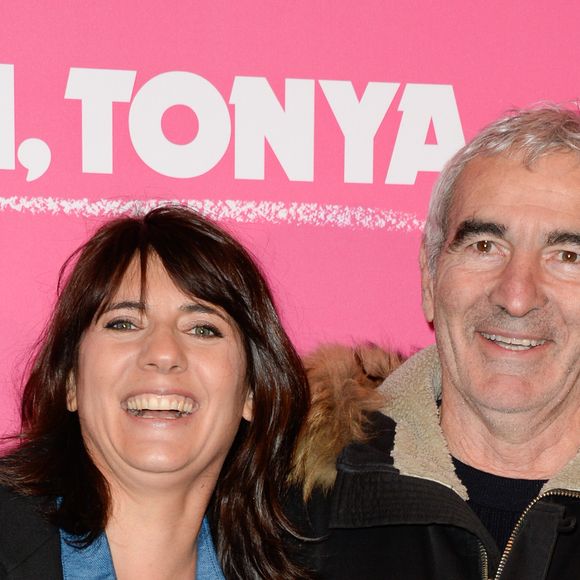 Estelle Denis et son compagnon Raymond Domenech - Avant-première du film "Moi, Tonya" au cinéma l'UGC Normandie à Paris le 15 janvier 2018. © Coadic Guirec/Bestimage