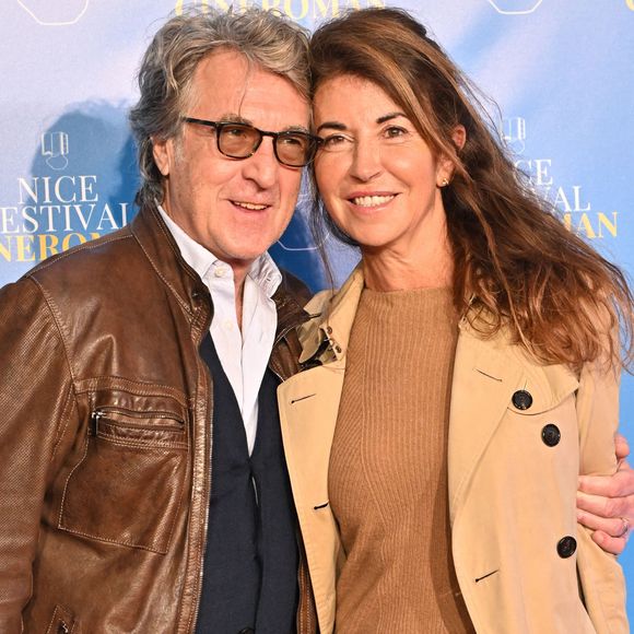 François Cluzet et sa femme Narjiss Slaoui-Falcoz lors de la 4ème édition du festival Cinéroman à Nice. © Bruno Bebert / Bestimage