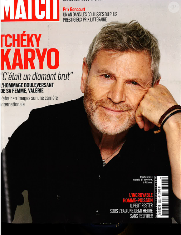 Tchéky Karyo en couverture du numéro du 6 novembre 2025 de "Paris Match".